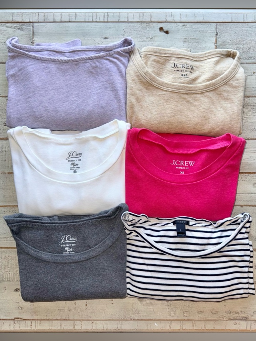 J.Crew women’s lot of 6 XXS/XS long sleeve t shirts perfect fit / painter t EUC